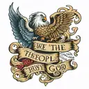 We The people with trust in god below it in the constitution font  tattoo design idea