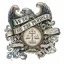 We The people with trust in god below it in the constitution font  tattoo design idea