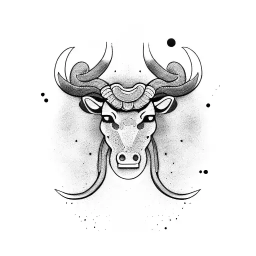 Taurus and Aquarius combined tattoo design idea