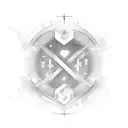 heartbeat with the name Jay an BF underneath the day 01/31/infinity sign tattoo design idea