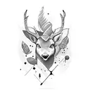 deer  tattoo design idea