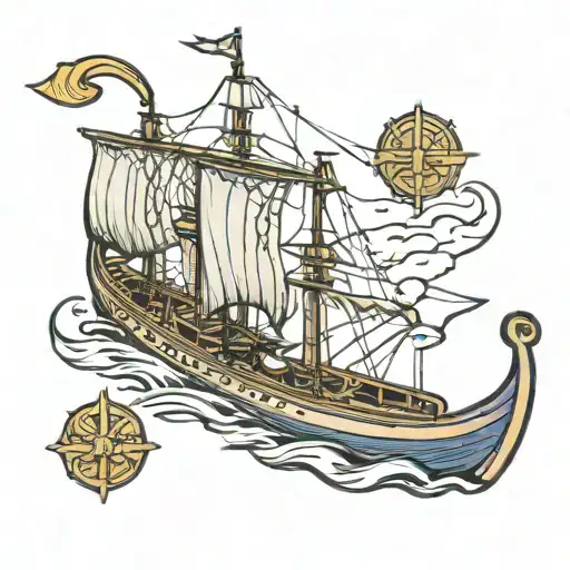 minnesota vikings boat tattoo design idea