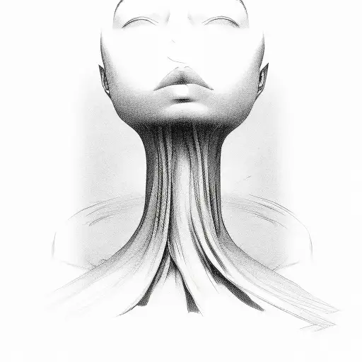 1 hand choking throat tattoo design idea