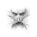1 hand choking throat tattoo design idea