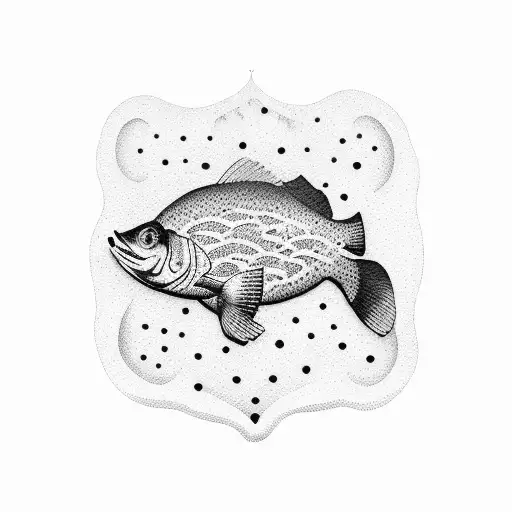 big fish in a small pond  tattoo design idea