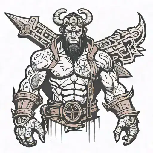 Hellboy tattoo design idea