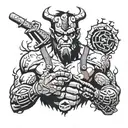 Hellboy tattoo design idea