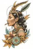 Pocahontas tattoo design idea