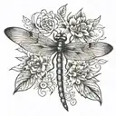 dragonfly tattoo design idea