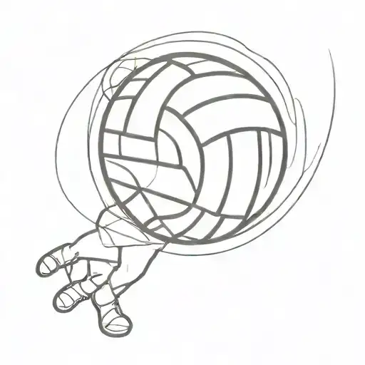 very small tattoo reminding me of fitness and  volleyball  tattoo design idea