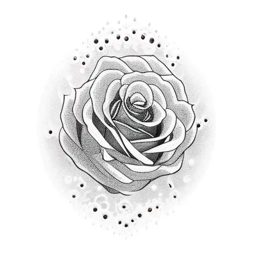 Long Rose with Spikes  tattoo design idea