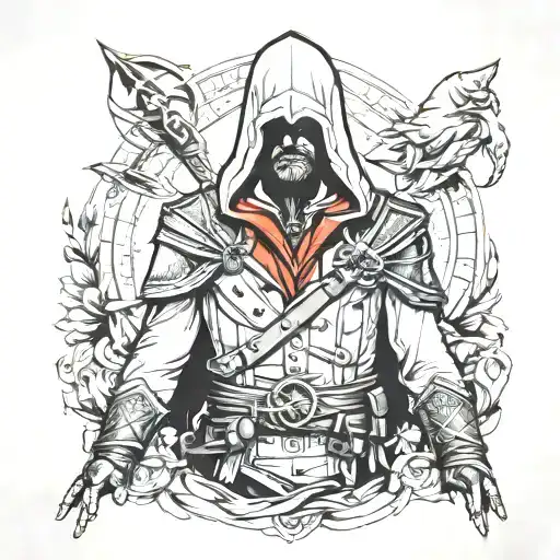 assasins creed tattoo design idea