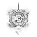 this too shall pass. I symbol that shows that times pass and all situations will be solved. move forward tattoo design idea