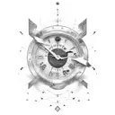 this too shall pass. I symbol that shows that times pass and all situations will be solved. move forward tattoo design idea