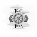 this too shall pass. I symbol that shows that times pass and all situations will be solved. move forward tattoo design idea
