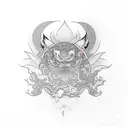 young miko  tattoo design idea