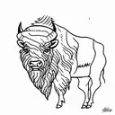 bison tattoo design idea