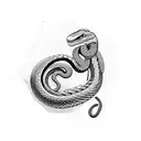 snake eating itself tattoo design idea