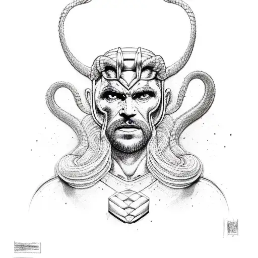 thor walka jormungandr tattoo design idea