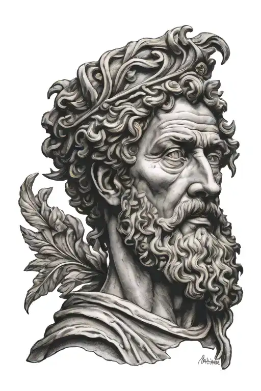 stoic philosophy marcus aurelius tattoo design idea