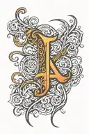 alphabet J tattoo design idea