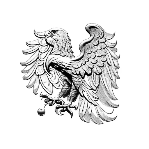 polish eagle tattoo design idea