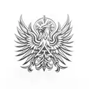 polish eagle tattoo design idea