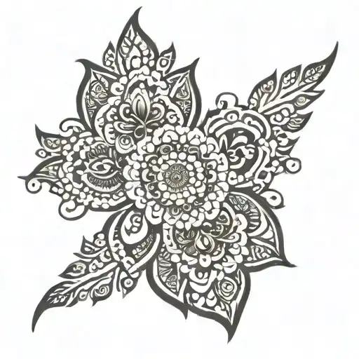 red henna women tattoo  tattoo design idea