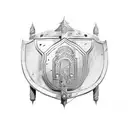 Roman shield  tattoo design idea