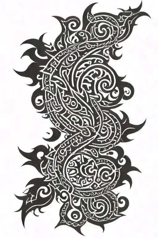 tribal covering 138 horizontally spine tattoo tattoo design idea