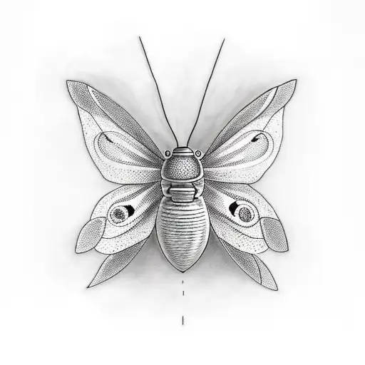 moth marionette tattoo design idea