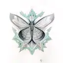 black witch moth tattoo design idea