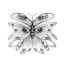 black witch moth tattoo design idea