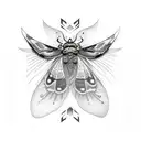 black witch moth tattoo design idea