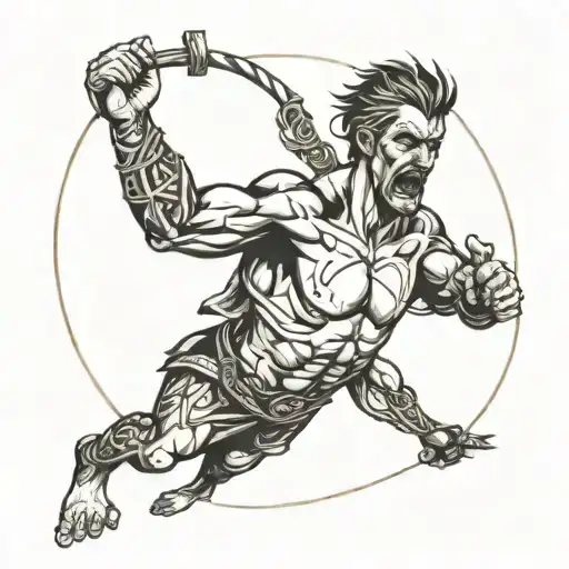 man in the arena  tattoo design idea