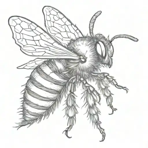 bumble bee side preview  tattoo design idea