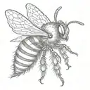 bumble bee side preview  tattoo design idea