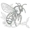 bumble bee side preview  tattoo design idea