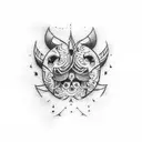 initials tattoo design idea