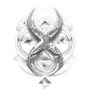 initials tattoo design idea