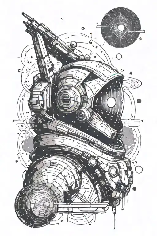 Contact SF moovie with joodie foster crossed with interstellar movie tattoo design idea