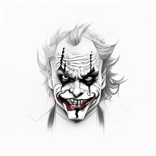 Why so serious with jokers laughs around it tattoo design idea