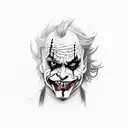 Why so serious with jokers laughs around it tattoo design idea