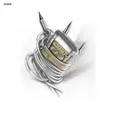 brass knuckles and barb wire  tattoo design idea