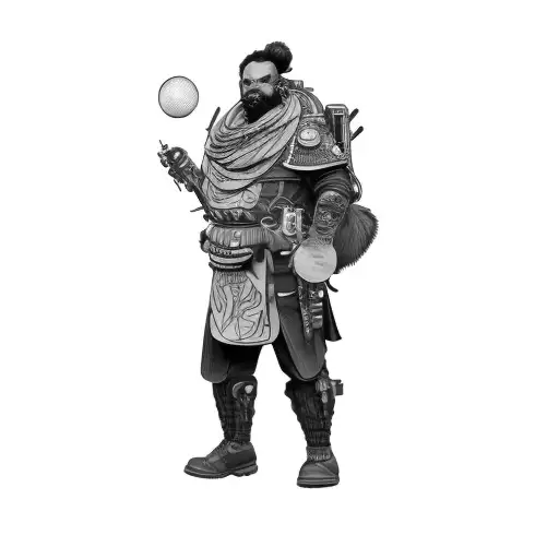 a character from apex legends tattoo design idea