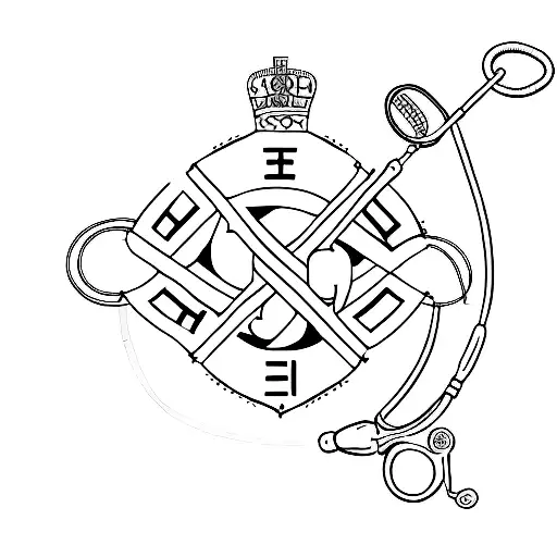 An emergency nurse's stethoscope intertwined with Roman numerals VII.X.XXIII tattoo design idea
