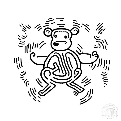 keith haring bear tattoo design idea
