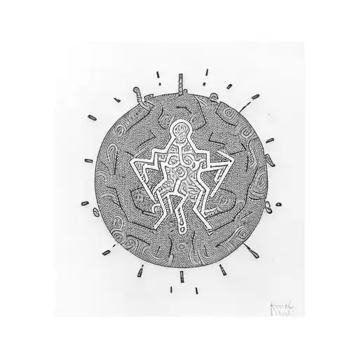 keith haring tattoo design idea