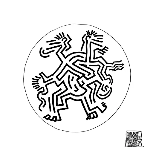 keith haring tattoo design idea
