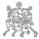 keith haring tattoo design idea